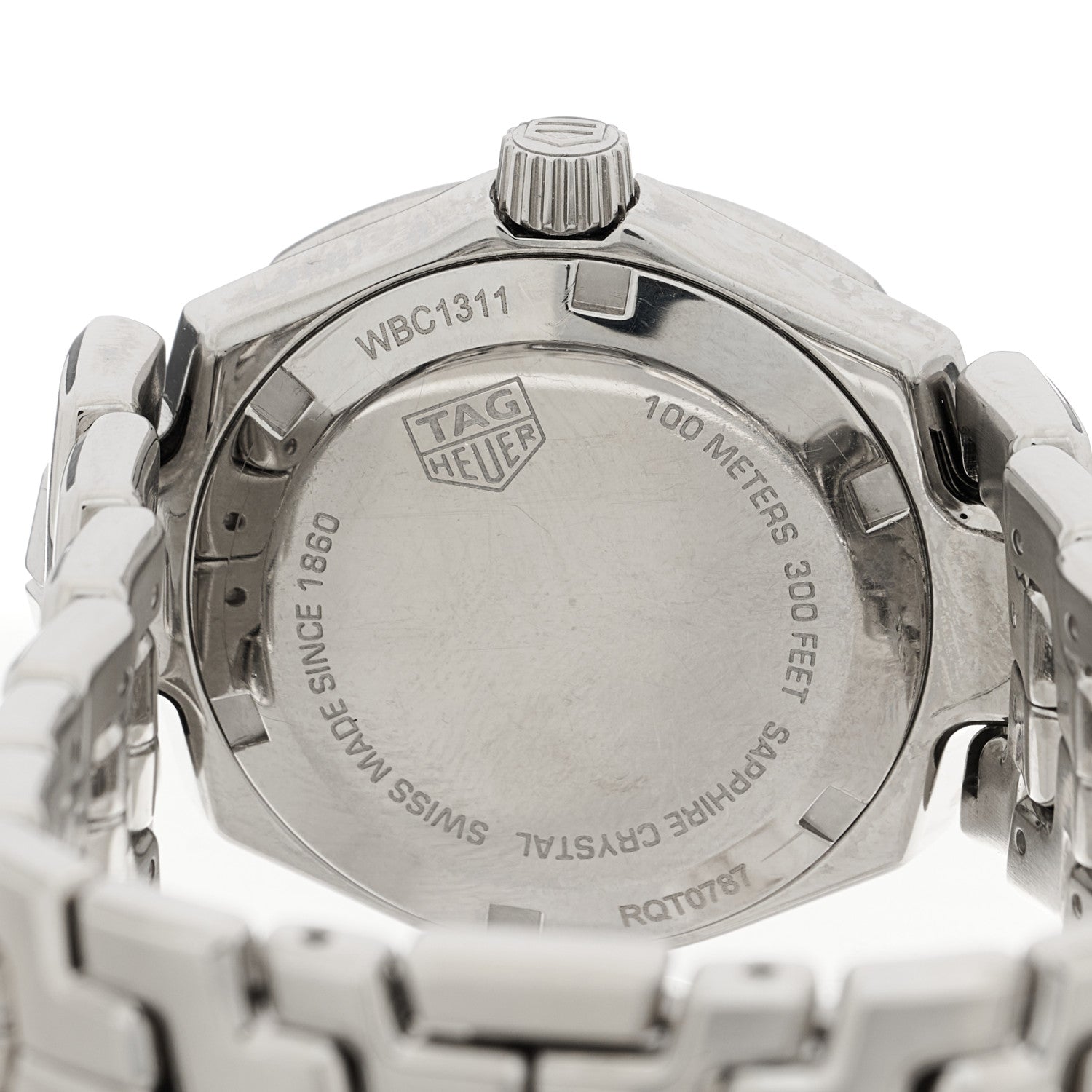 Tag Heuer Stainless Steel Blue Mother of Pearl 32mm Link Lady Quartz Watch WBC1311 4 of 5