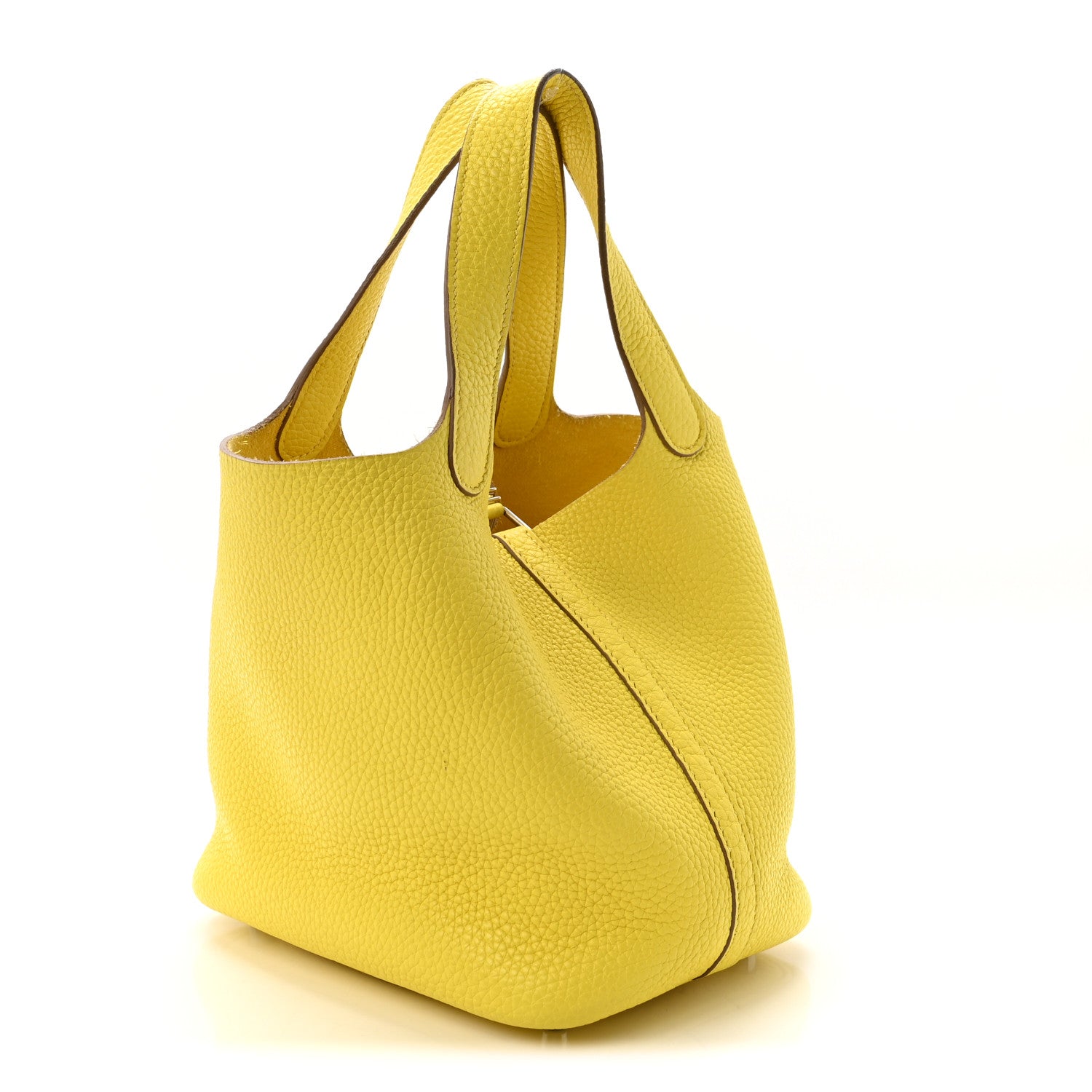 Hermes Taurillon Clemence Picotin Lock 18 PM Lime 3 of 9