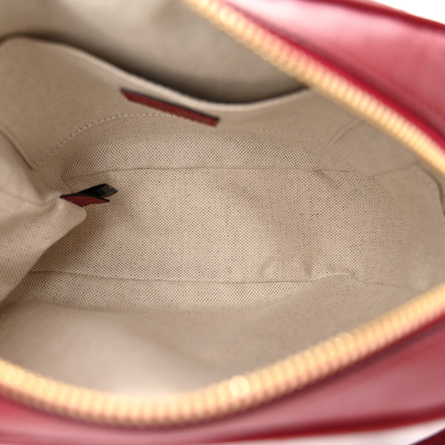 Sakai Be Green Calfskin Diagonal Stitched Small Blondie Shoulder Bag Rosso