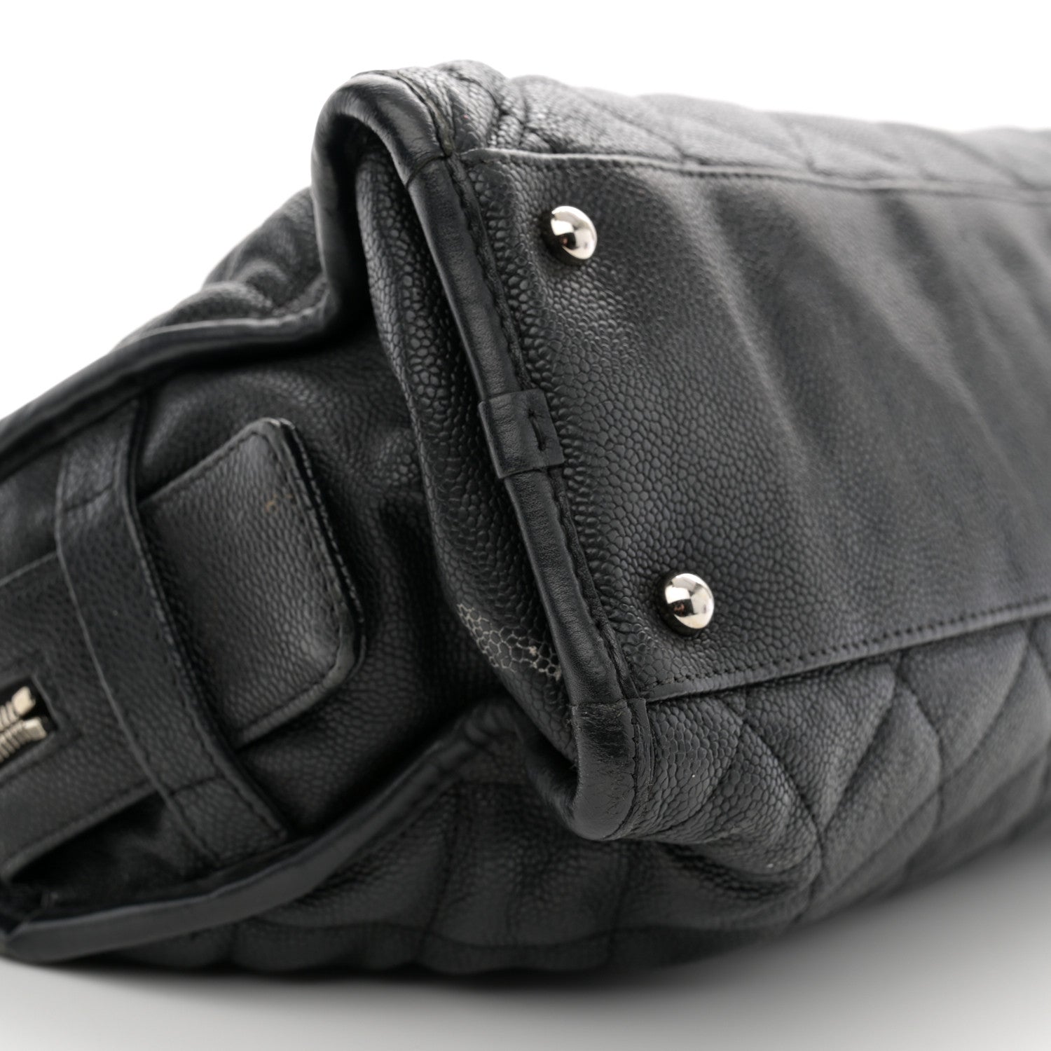 Chanel Caviar Quilted French Riviera Tote Black 9 of 20
