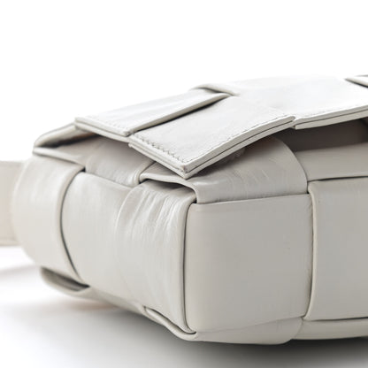 Bottega Veneta Lambskin Maxi Intrecciato Shoulder Bag Bag White 7 of 8