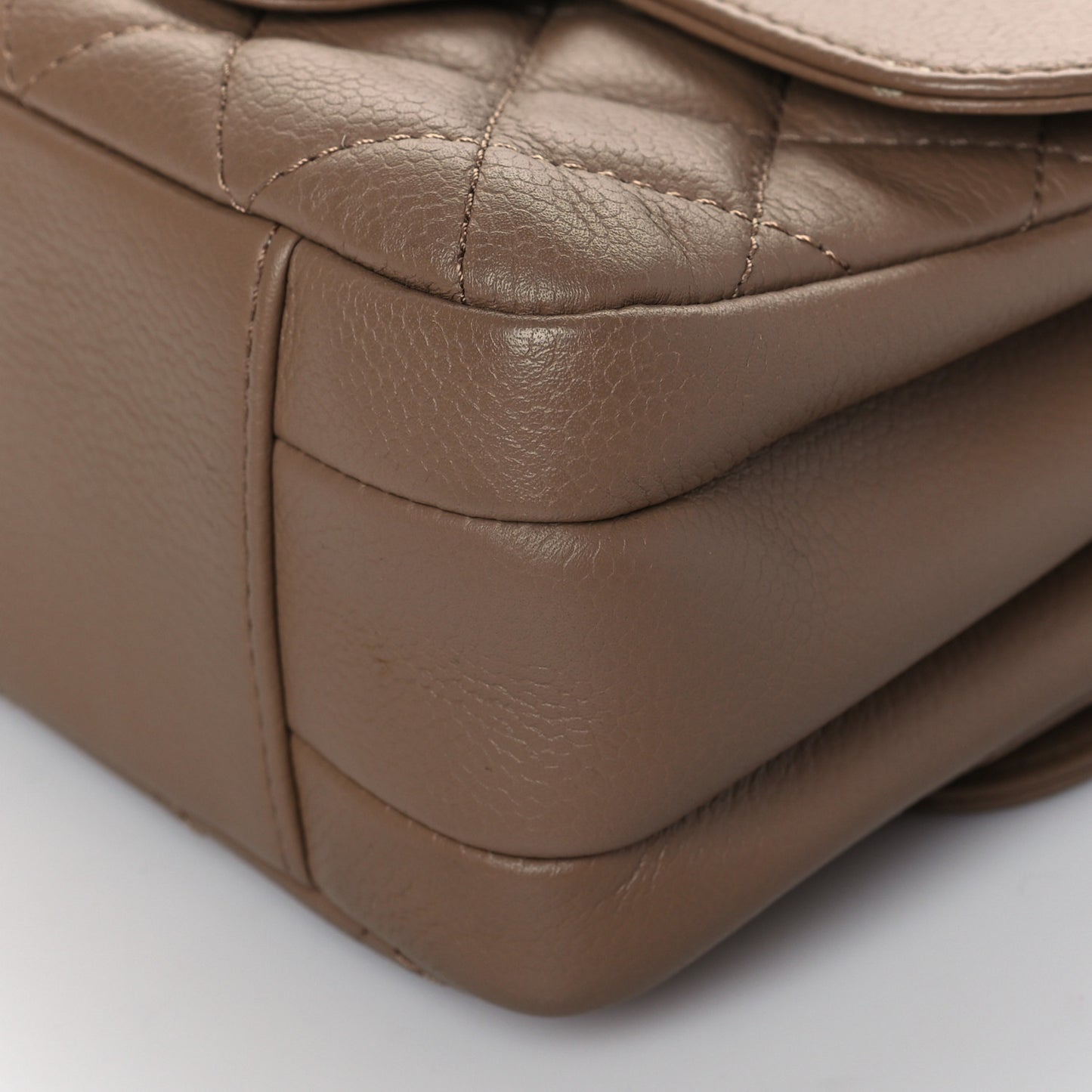 Caviar Quilted Mini All About Flap Bag Brown