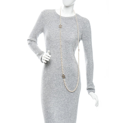Chanel Graduated Pearl CC Long Necklace Gold 2 of 8