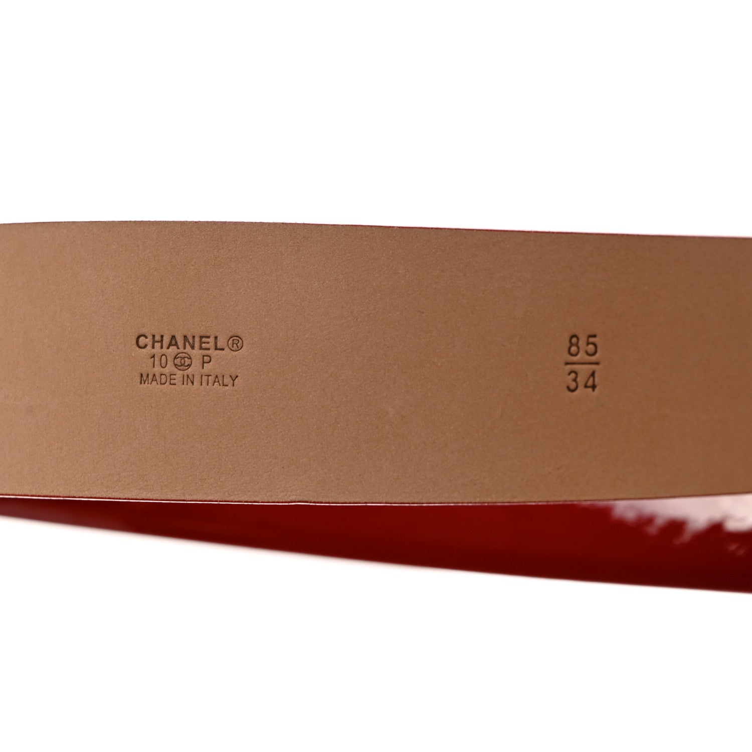 Chanel Patent Calfskin CC Belt 85 34 Red 4 of 6