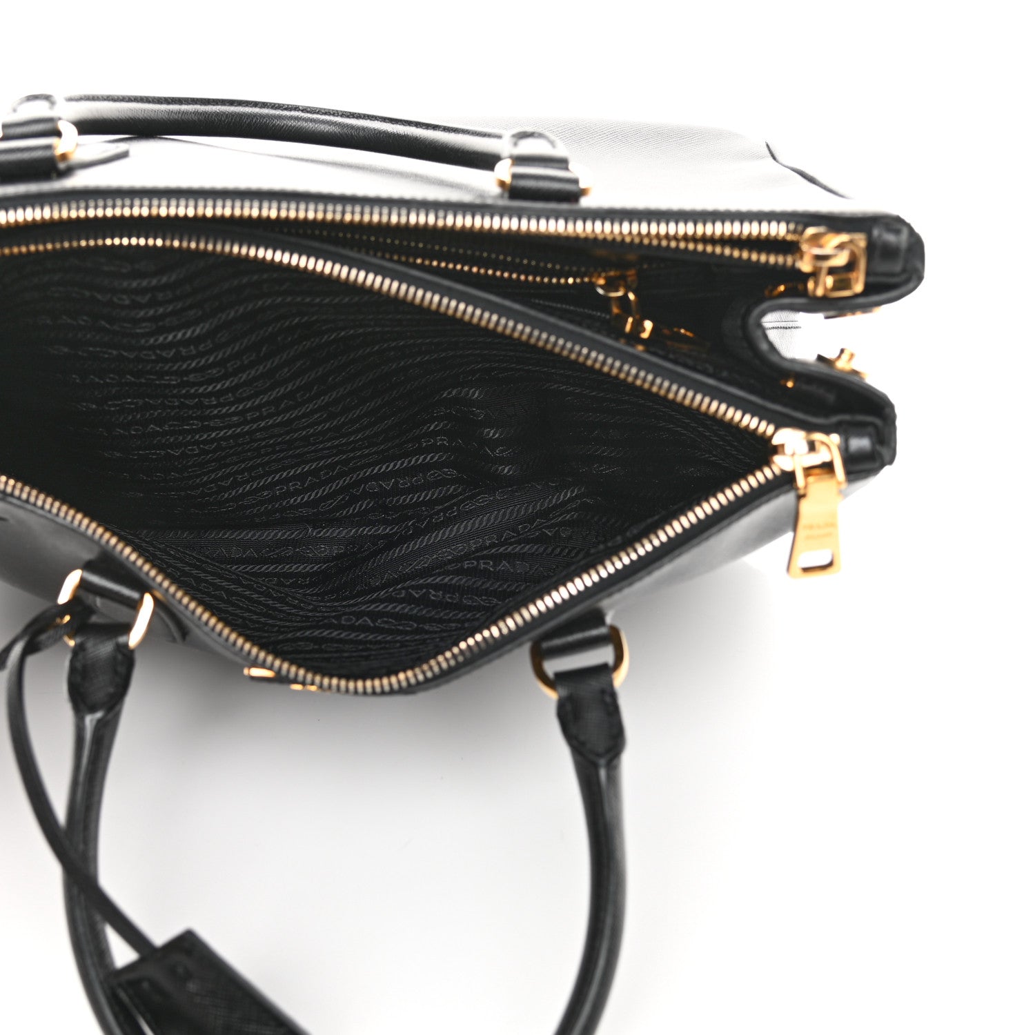 Prada Saffiano Medium Galleria Double Zip Tote Black 7 of 18