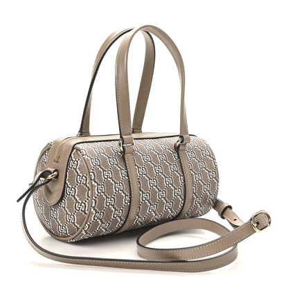 Gucci GG Shadow Monogram Ophidia Top Handle Bowler Bag Taupe 3 of 10