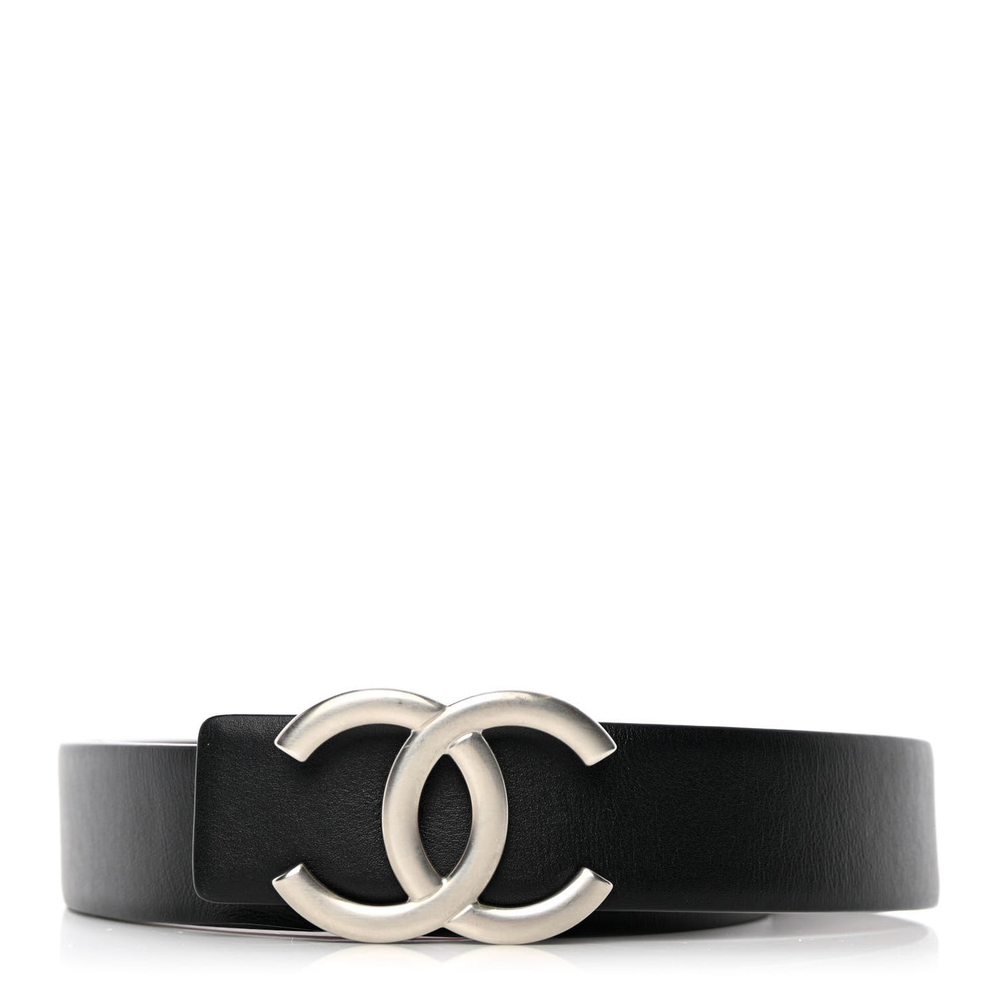 Calfskin CC Reversible Belt 95 Black Burgundy