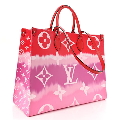 Louis Vuitton Monogram Escale Onthego GM Rouge 3 of 9