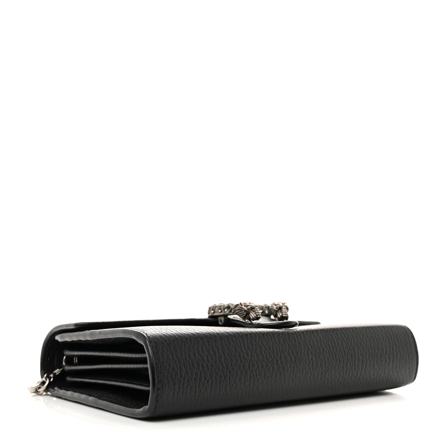 Gucci Calfskin Mini Dionysus Chain Wallet Black 4 of 9