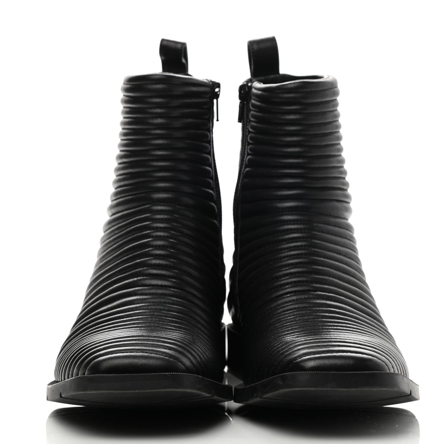 Balenciaga Calfskin Padded Quilted Ankle Boots 41 Black 2 of 8
