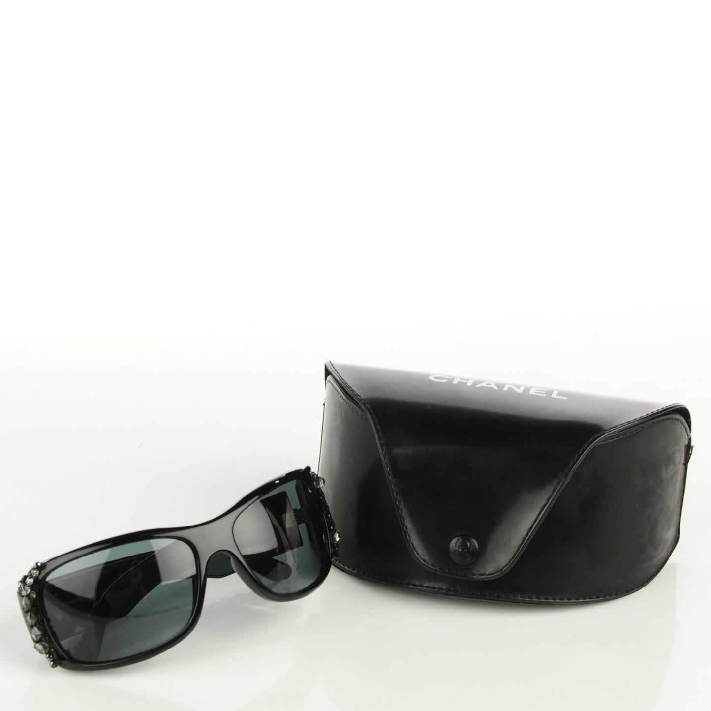 Crystal Bijou Numero 1 Sunglasses Black