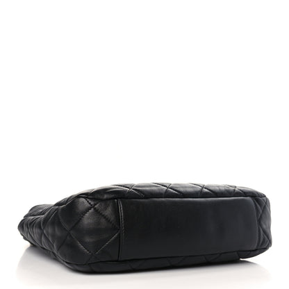 Chanel Lambskin Quilted Large CC Funky Town Hobo Black 4 of 9