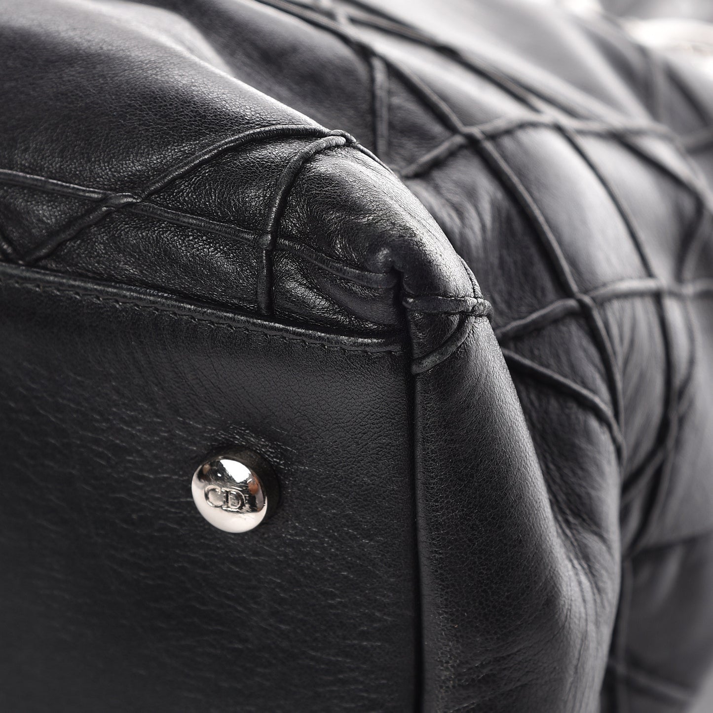 Lambskin Cannage Medium Granville Tote Black