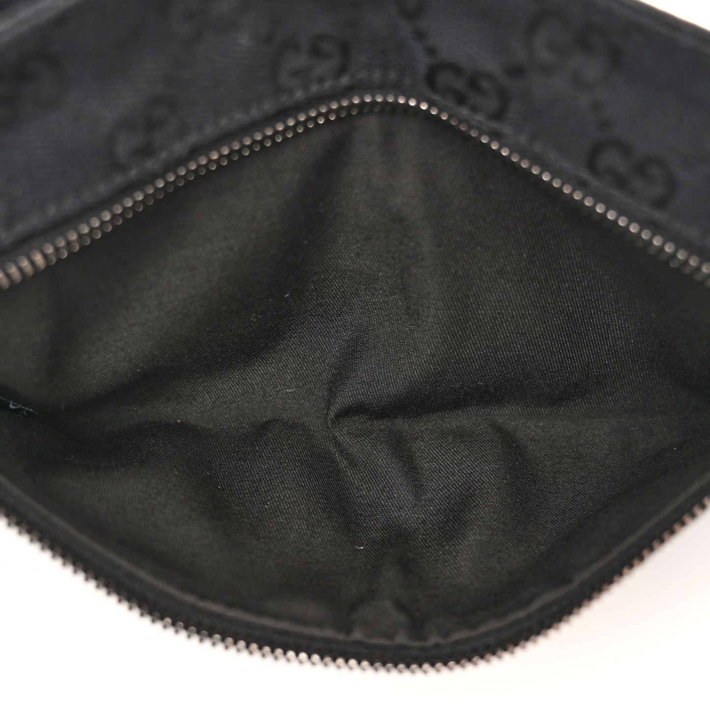 GG Monogram Double Pocket Belt Bag Black
