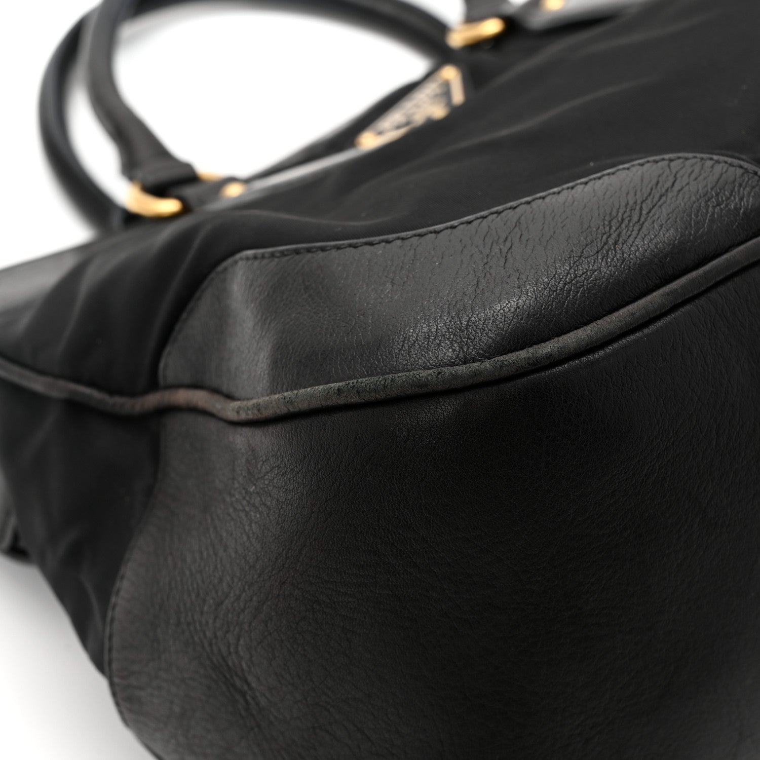 Prada Tessuto Nylon Soft Calf Tote Black 10 of 10