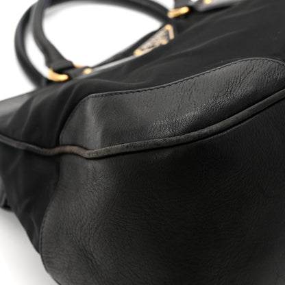 Prada Tessuto Nylon Soft Calf Tote Black 10 of 10