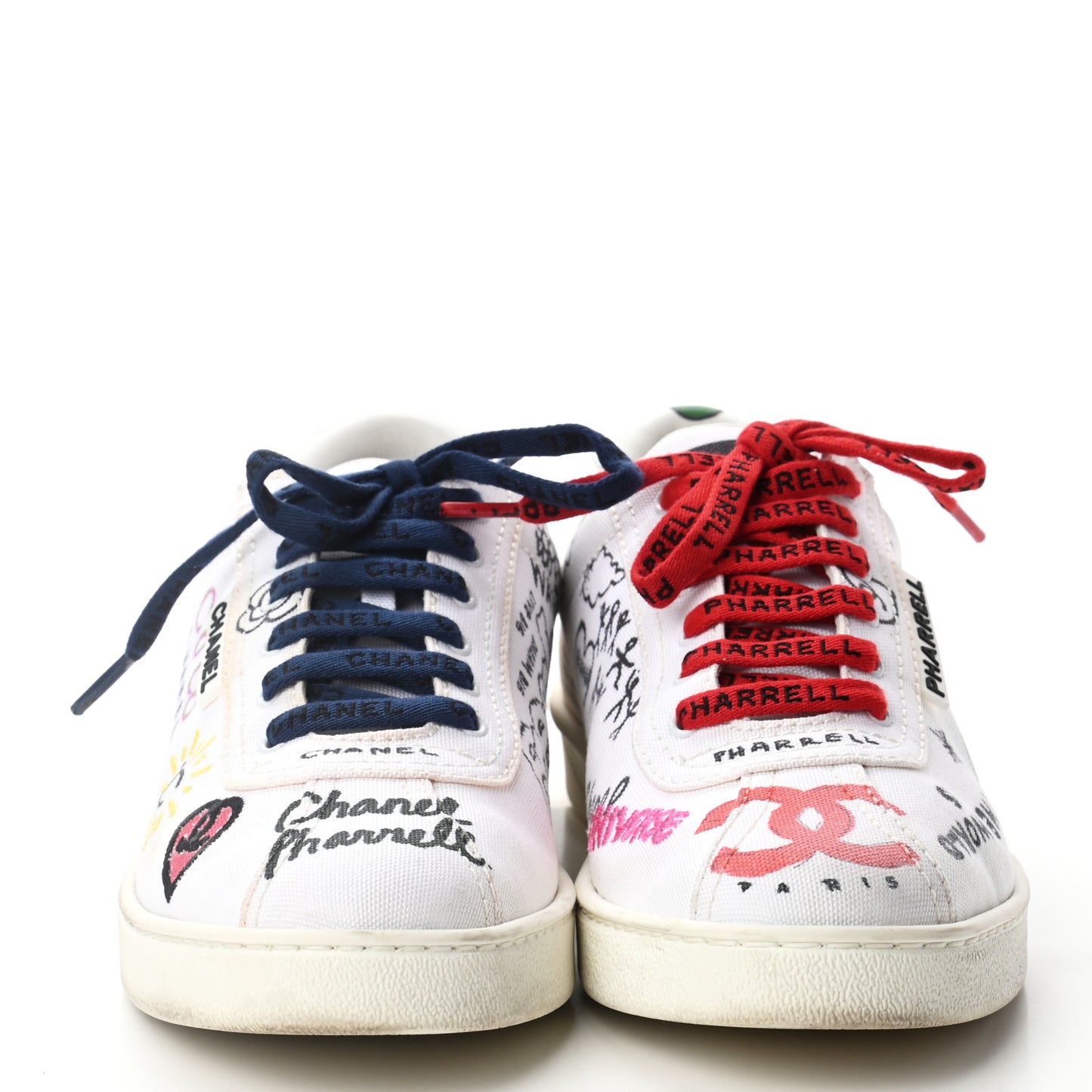 x Pharrell Williams Calfskin Womens Sneakers 40 White