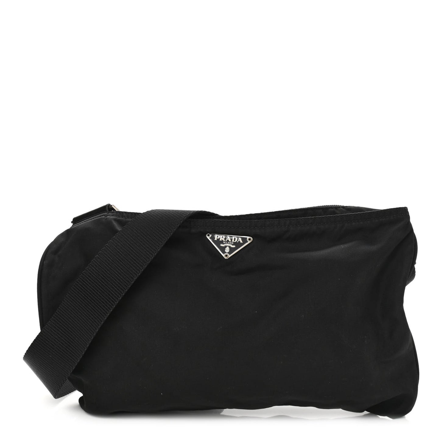 Nylon Messenger Bag Black