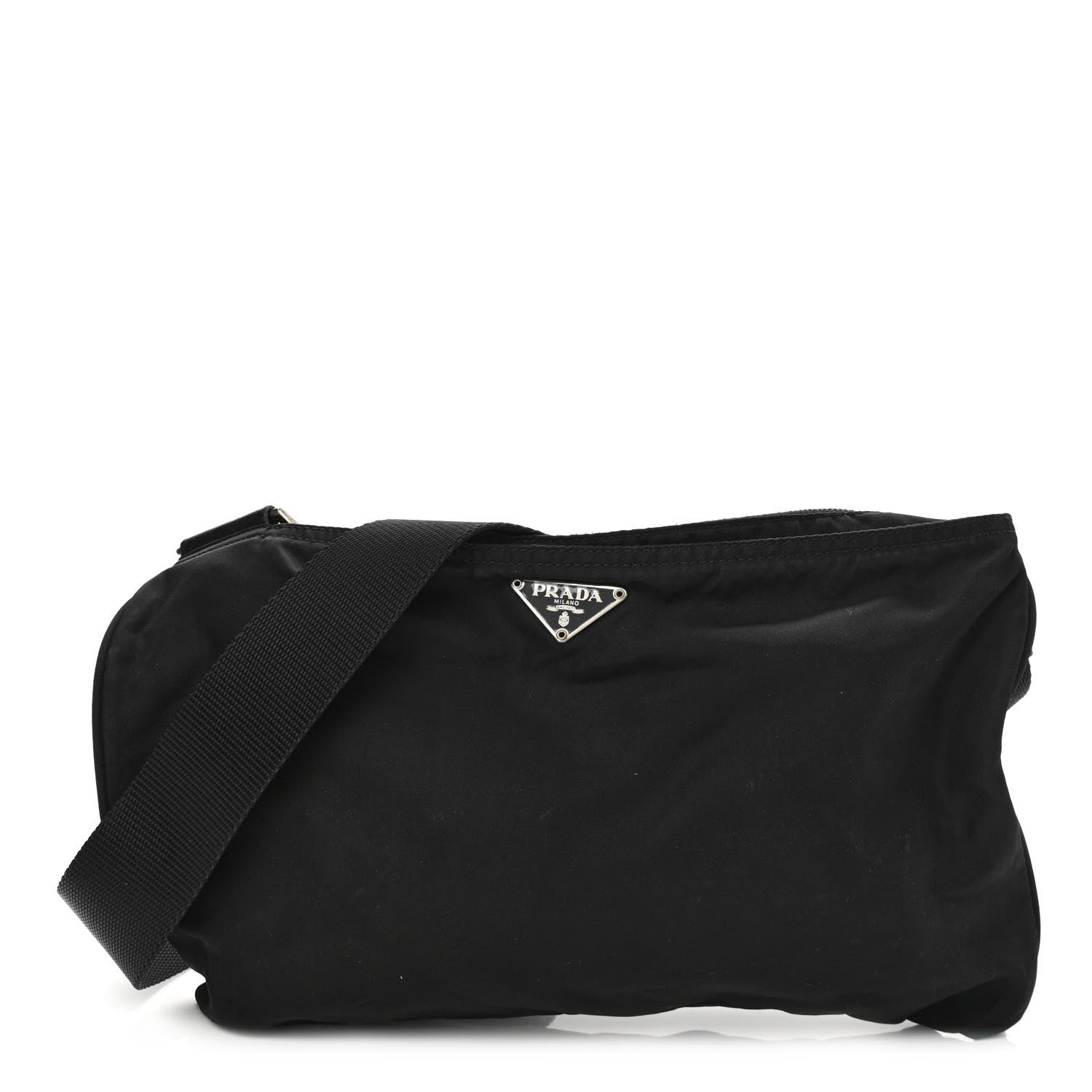 Prada Nylon Messenger Bag Black 1 of 9