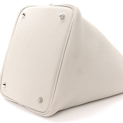 Hermes Taurillon Clemence Picotin Lock 22 MM Gris Perle 10 of 12
