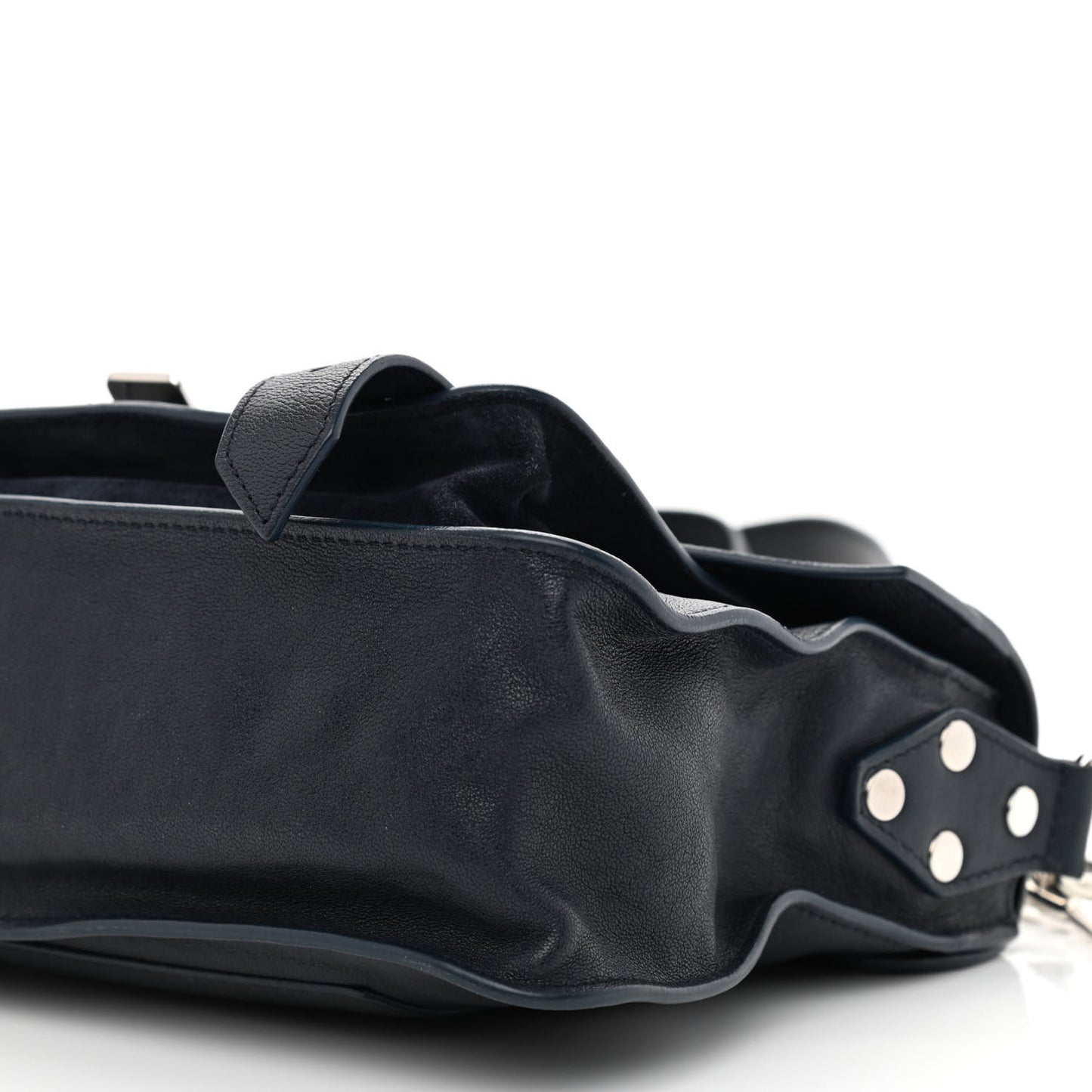 Calfskin SuedeTiny PS1 Satchel Dark Navy