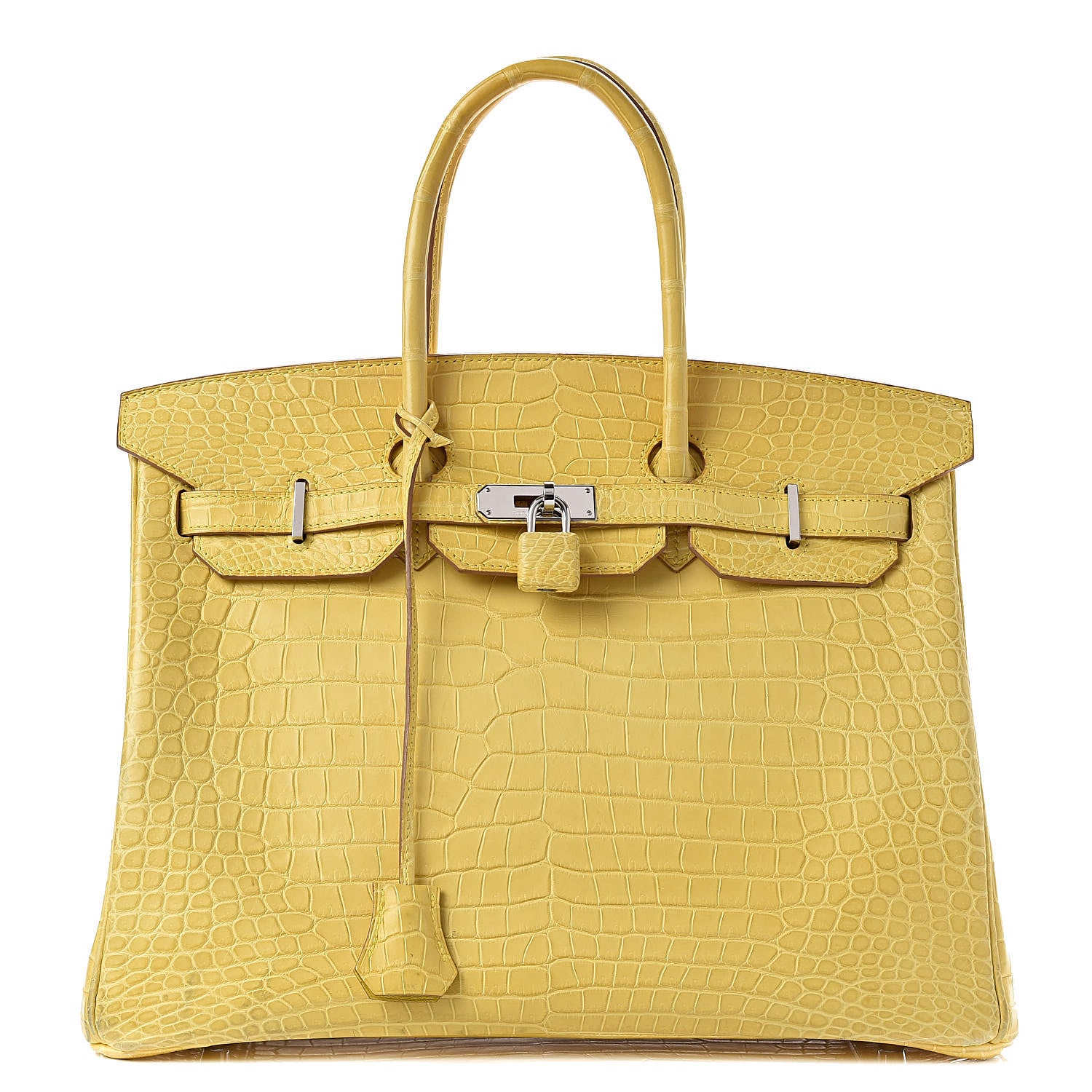 Hermes Matte Porosus Crocodile Birkin 35 Mimosa 1 of 39