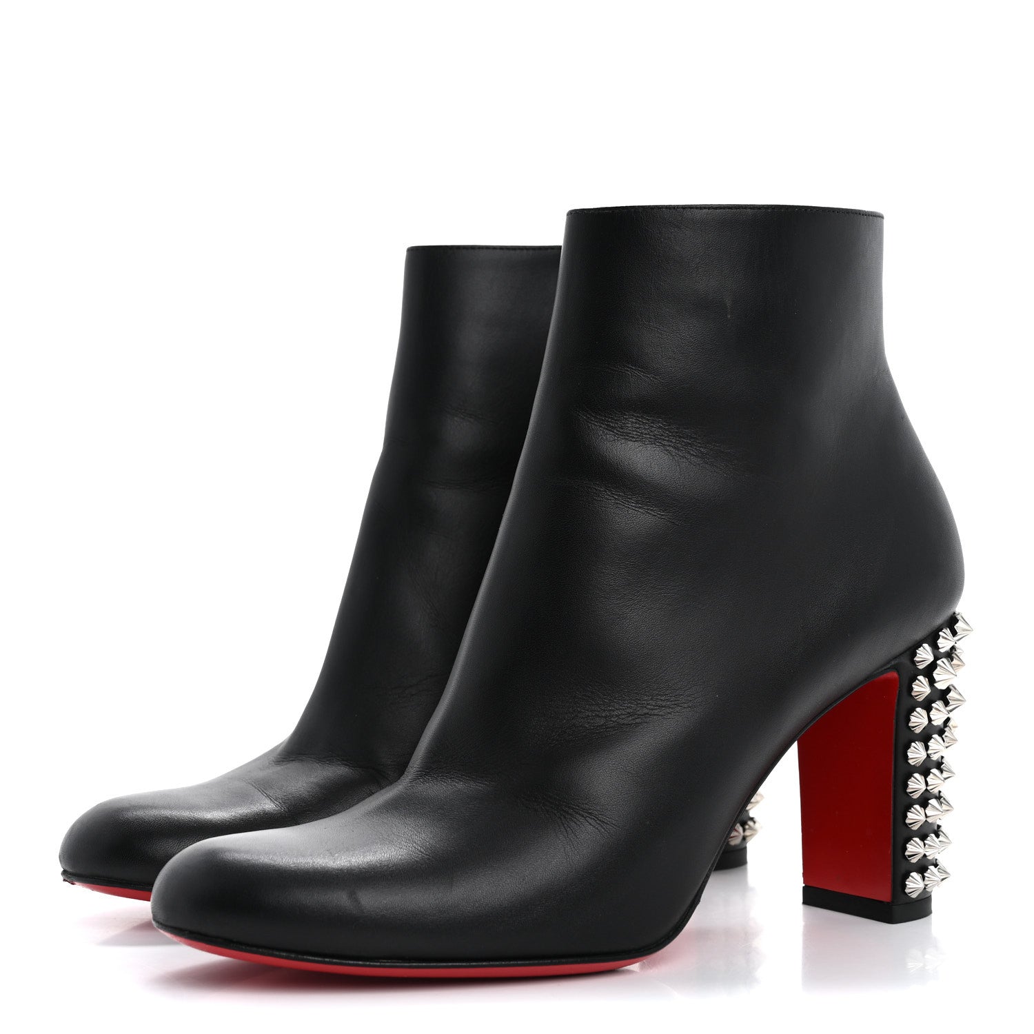 Christian Louboutin Smooth Calfskin Suzi Folk 85 Ankle Boots 37.5 Black 4 of 12