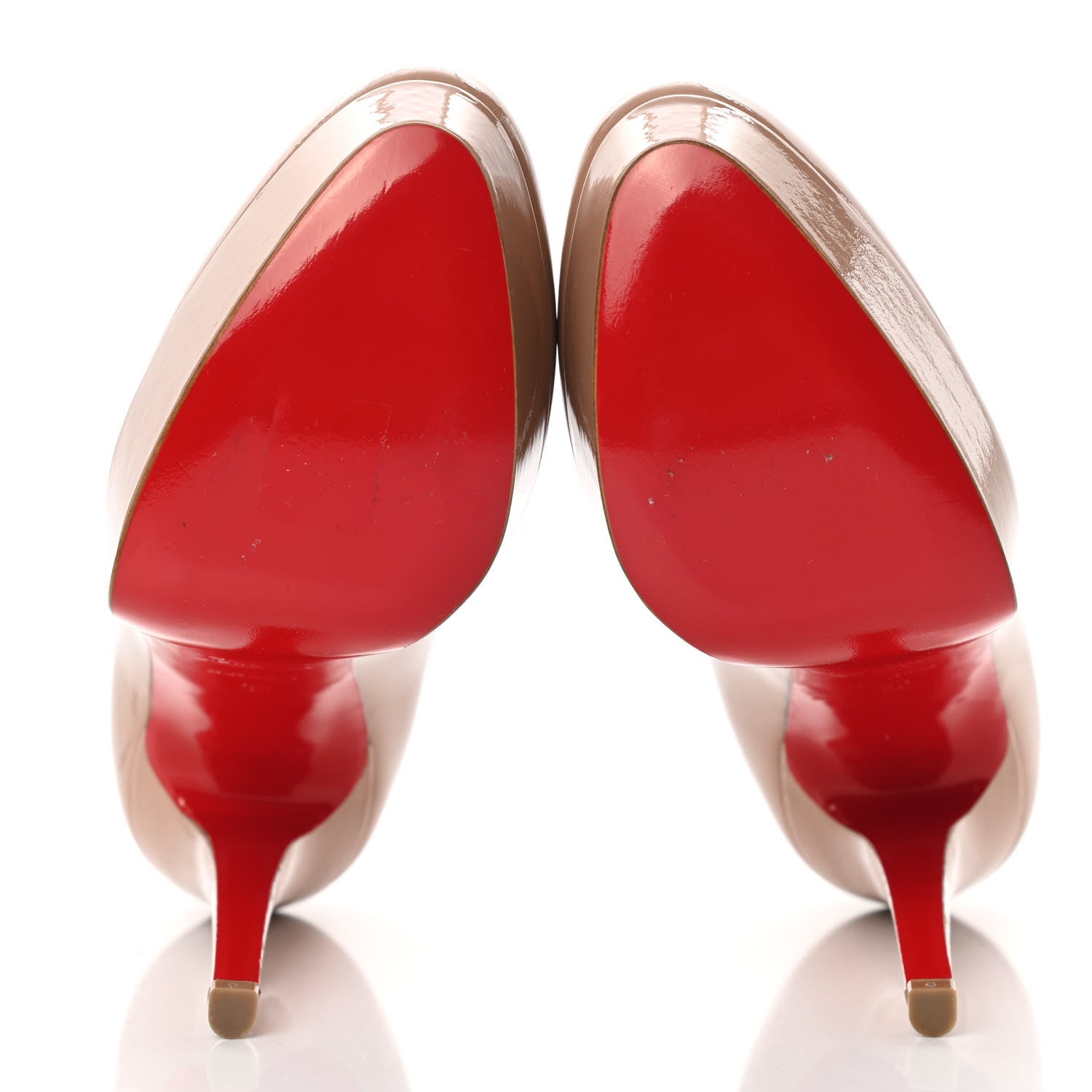 Christian Louboutin Patent Bianca 140 Pumps 36 Nude 5 of 11