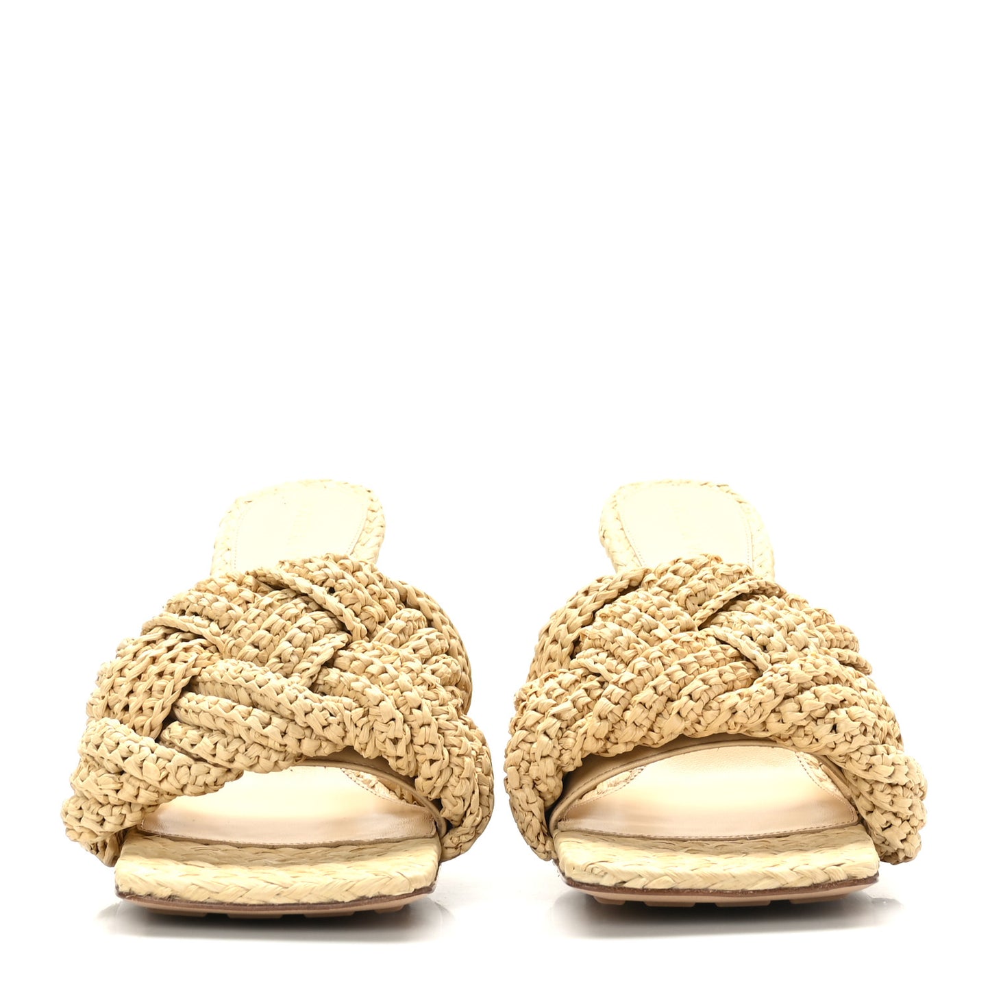 Raffia Intrecciato Lido Mule 90 Sandals 38 Cane Sugar