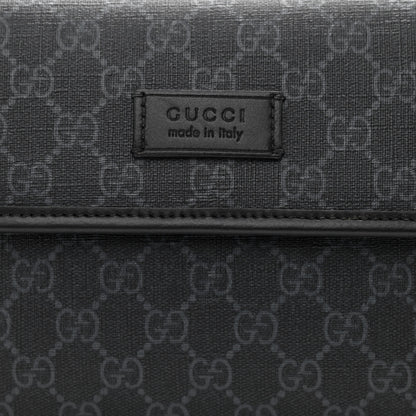 Gucci GG Supreme Monogram Web Slim Belt Bag Black Grey 8 of 11