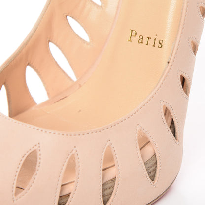 Christian Louboutin Calf Vegetale Griff Sling 120 Pumps 38 Natural Grezzo 10 of 14