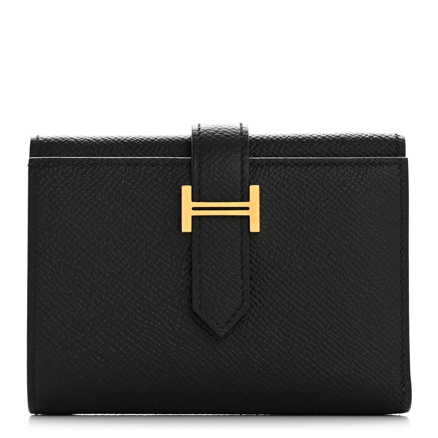 Hermes Epsom Tri-Fold Compact Bearn Wallet Black 1 of 10