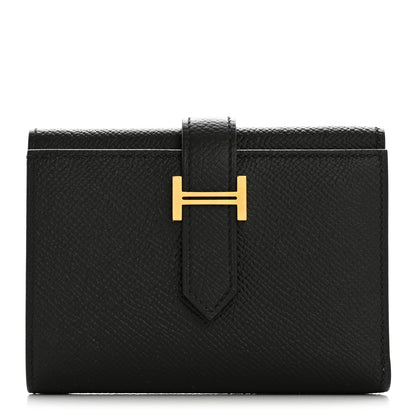 Hermes Epsom Tri-Fold Compact Bearn Wallet Black 1 of 10