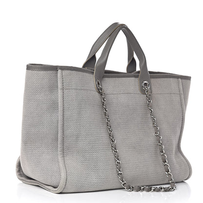 Chanel Canvas Large Deauville Tote Grey 3 of 16