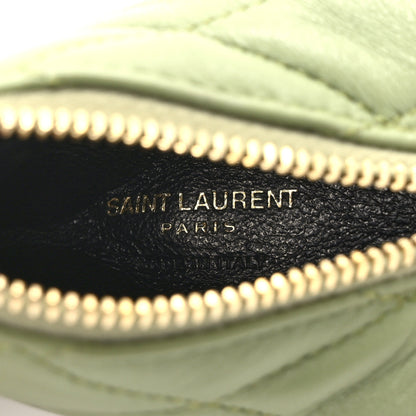 Saint Laurent Quilted Lambskin Berlingo Bag Charm Pistache 6 of 8