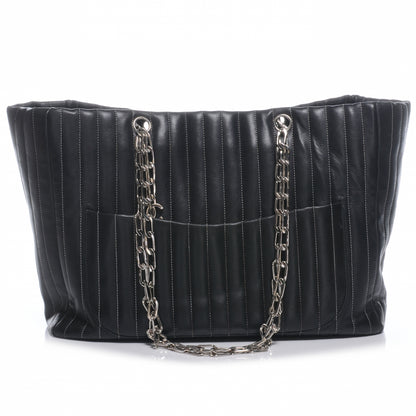 Chanel Lambskin Vertical Quilted Large Mademoiselle Tote Black 1 of 8