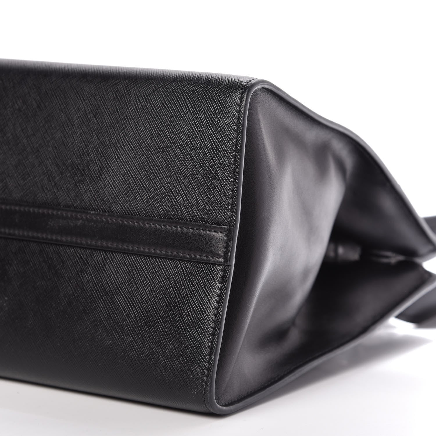 Prada Saffiano City Calfskin Medium Esplanade Tote Black 7 of 9