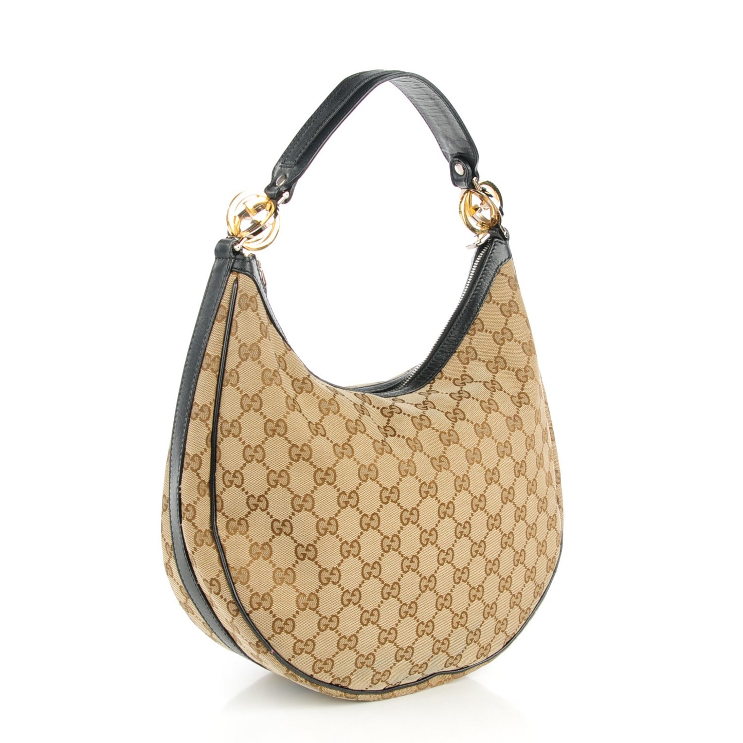 Monogram Medium GG Twins Hobo Black