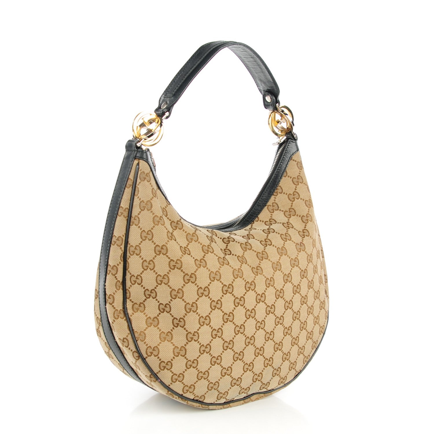 Gucci Monogram Medium GG Twins Hobo Black 3 of 8
