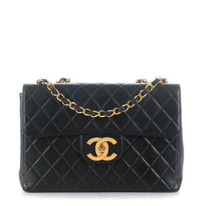 Chanel Lambskin Quilted Jumbo Single Flap Black 1 of 9