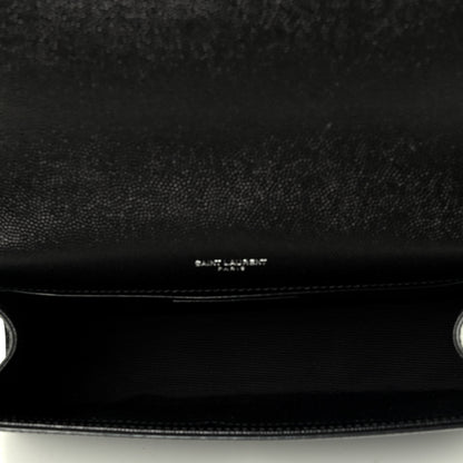 Saint Laurent Grain De Poudre Medium Classic Monogram Kate Satchel Black 4 of 4
