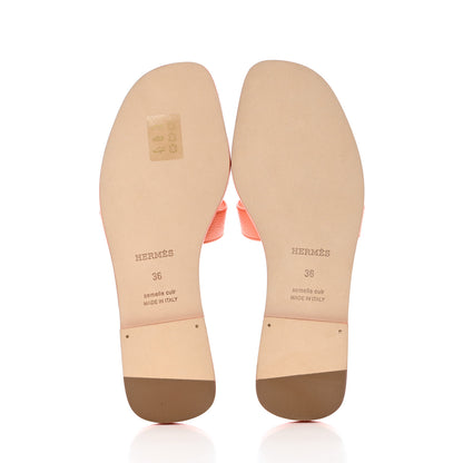Hermes Epsom Oran Sandals 36 Orange Joey 5 of 9