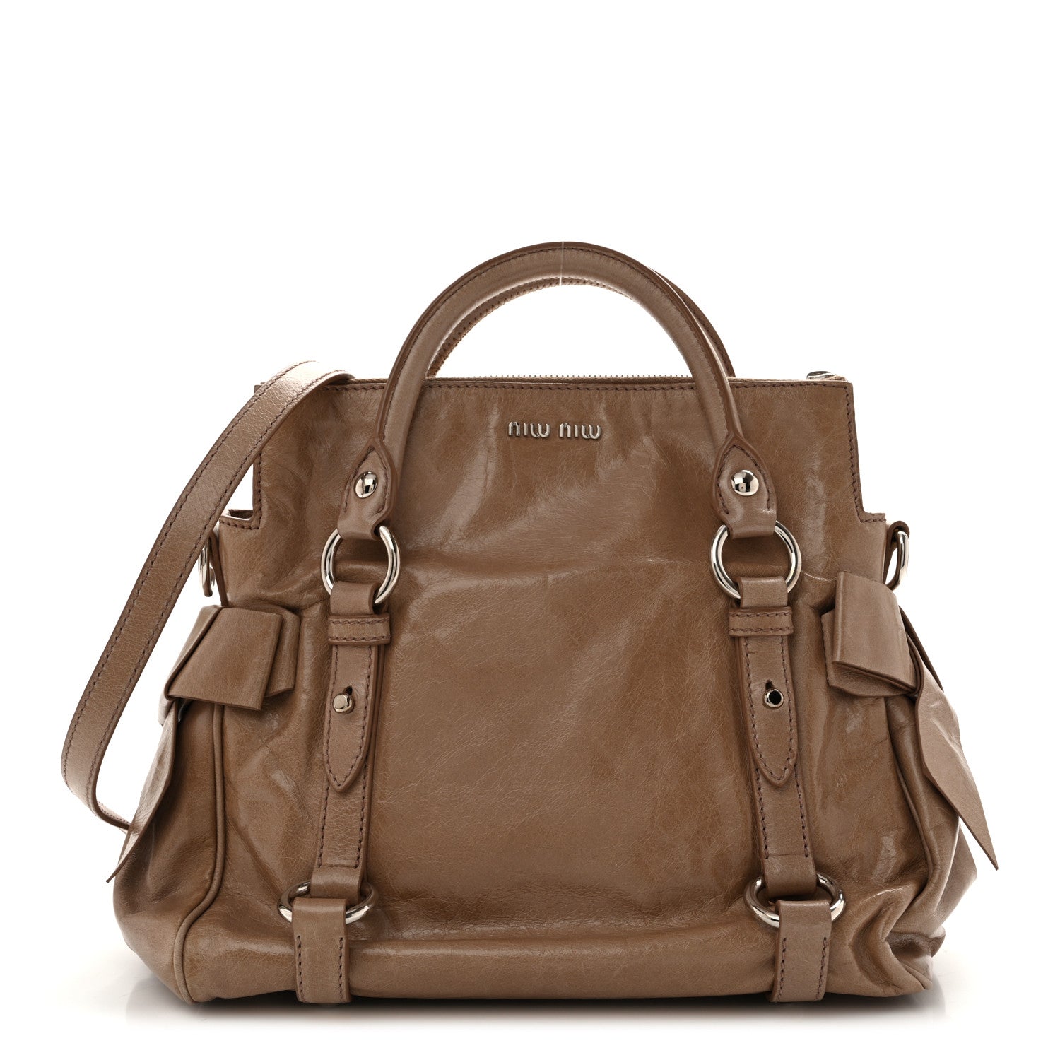 Miu Miu Vitello Lux Mini Bow Bag Cammeo 1 of 15