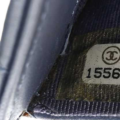 Chanel Lambskin Quilted Large Flap Wallet Blue 8 of 8