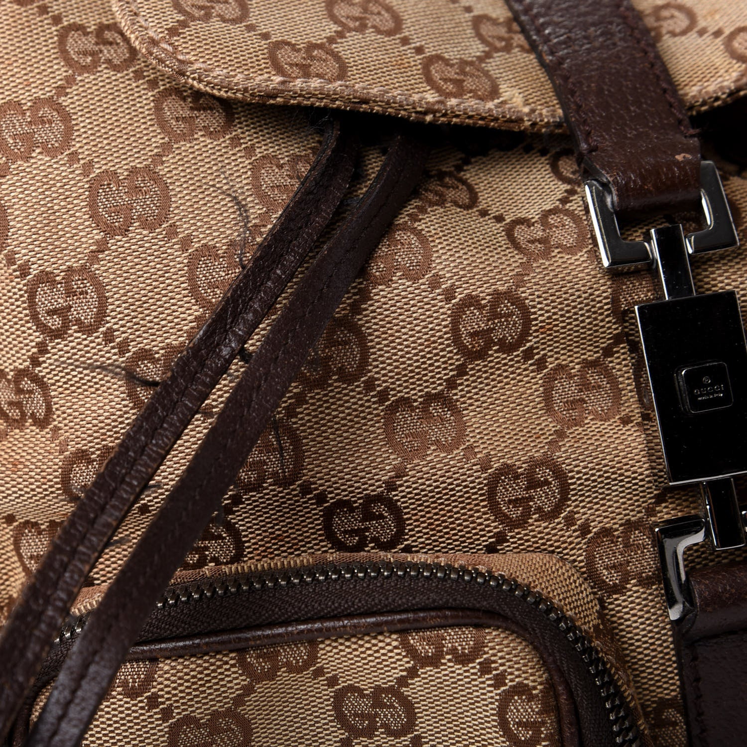 Gucci Monogram Backpack Dark Brown 10 of 11