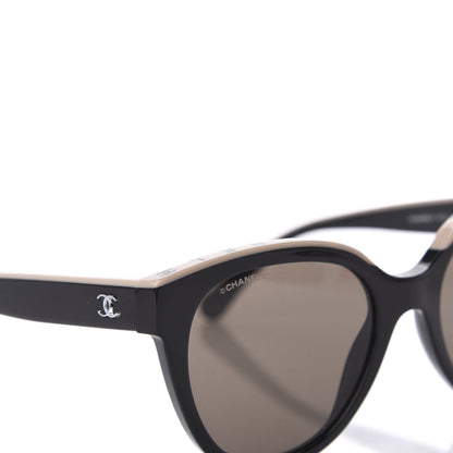 Chanel Acetate CC Butterfly Sunglasses 5414 Black Beige 7 of 8
