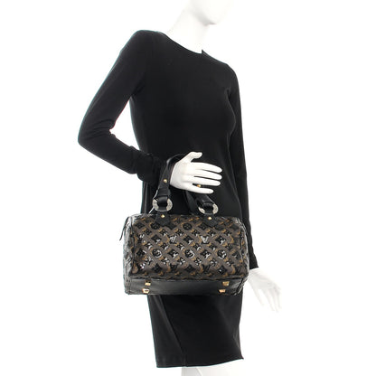 Louis Vuitton Monogram Sequins Eclipse Speedy 28 Black 2 of 8