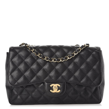 Chanel Caviar Quilted Jumbo Single Flap Black 1 of 8
