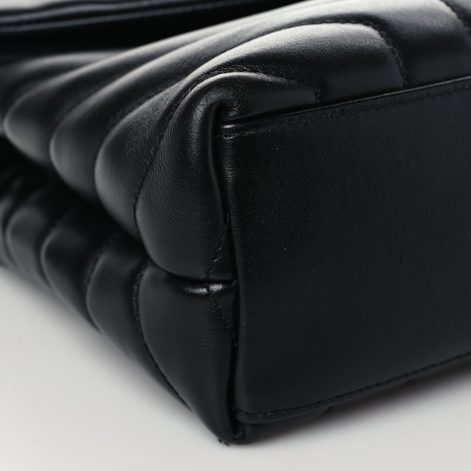 Saint Laurent Calfskin Y Quilted Monogram Small Loulou Chain Satchel Black 8 of 10