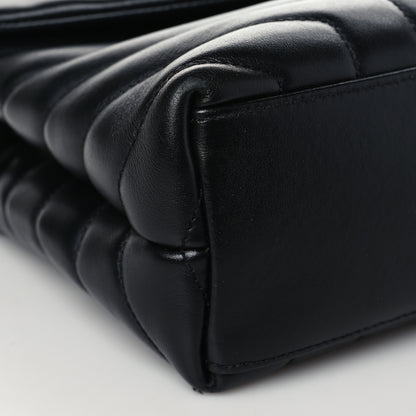 Saint Laurent Calfskin Y Quilted Monogram Small Loulou Chain Satchel Black 8 of 10